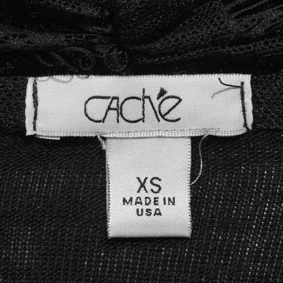 Cache Cardigan Sweater Lace Whimsigoth Witchy Boho Romantic Goth Open Black XS - Picture 3 of 6